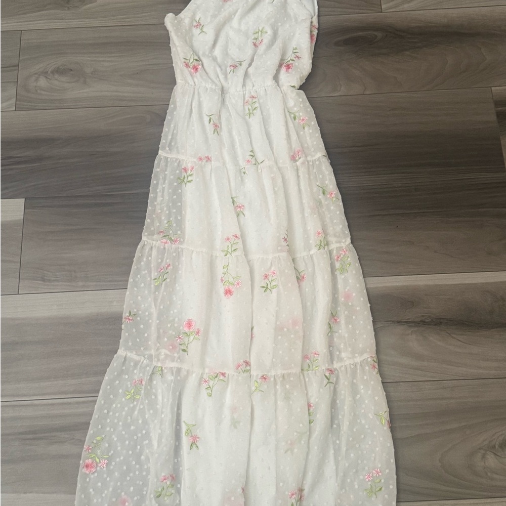 Floral White Maxi Dress